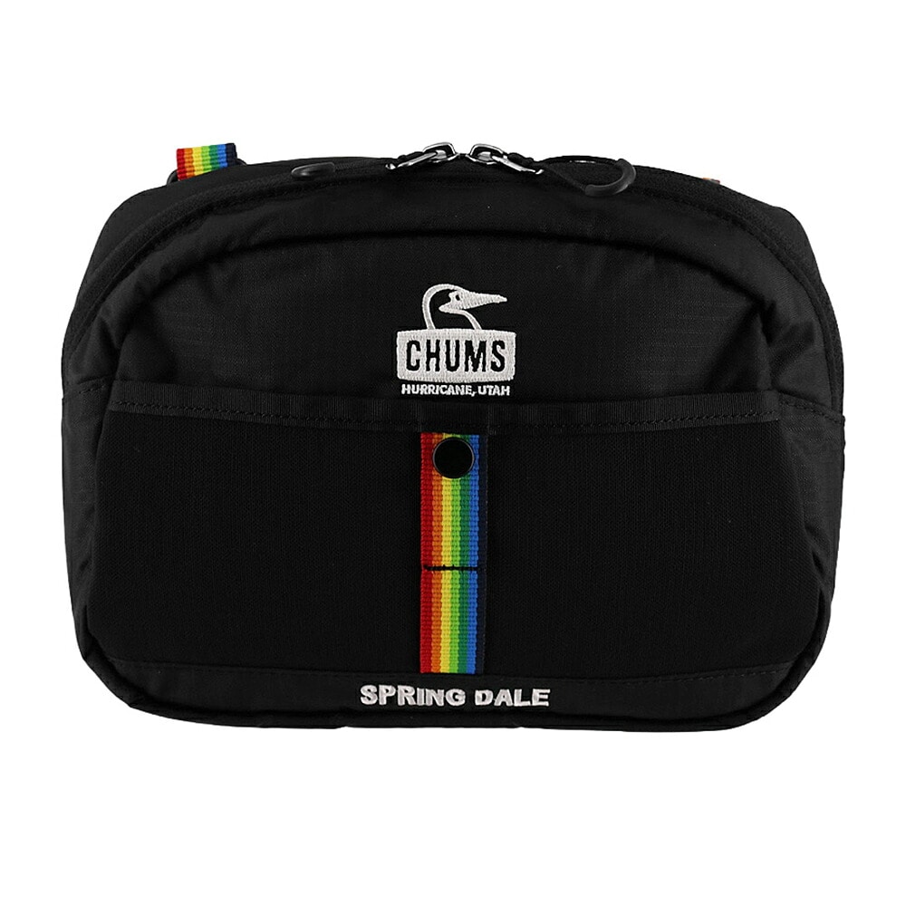 チャムス ショルダーバッグ 斜め掛け 2L B6 コンパクト CHUMS スプリングデールショルダーバッグ CH60-4101 メンズ レディース キッズ 誕生日プレゼント ギフト ラッピング無料 正規代理店 2.ブラックxホワイト -604101k071 2.ブラックxホワイト