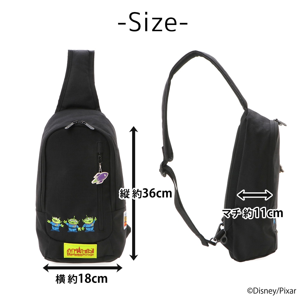 マンハッタンポーテージ ディズニー ピクサー トイ・ストーリー リトルイタリークロスボディバッグ MP1927TOY ブラック -1000 ブラック