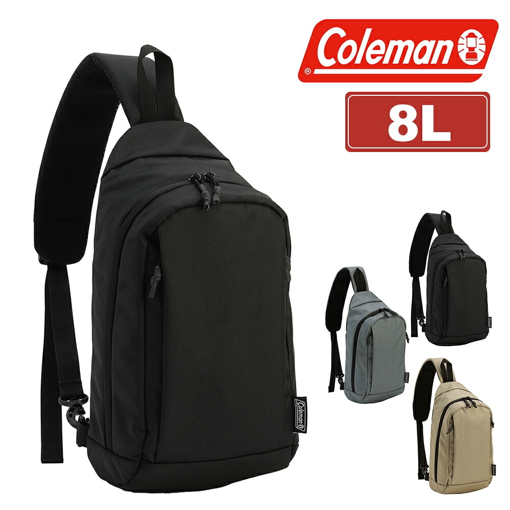 コールマン ボディバッグ ワンショルダーバッグ B5 8L タブレット収納 Coleman アトラススリングバック メンズ レディース キッズ 誕生日プレゼント ギフト ラッピング無料 正規代理店 1.ブラック -2234480 1.ブラック
