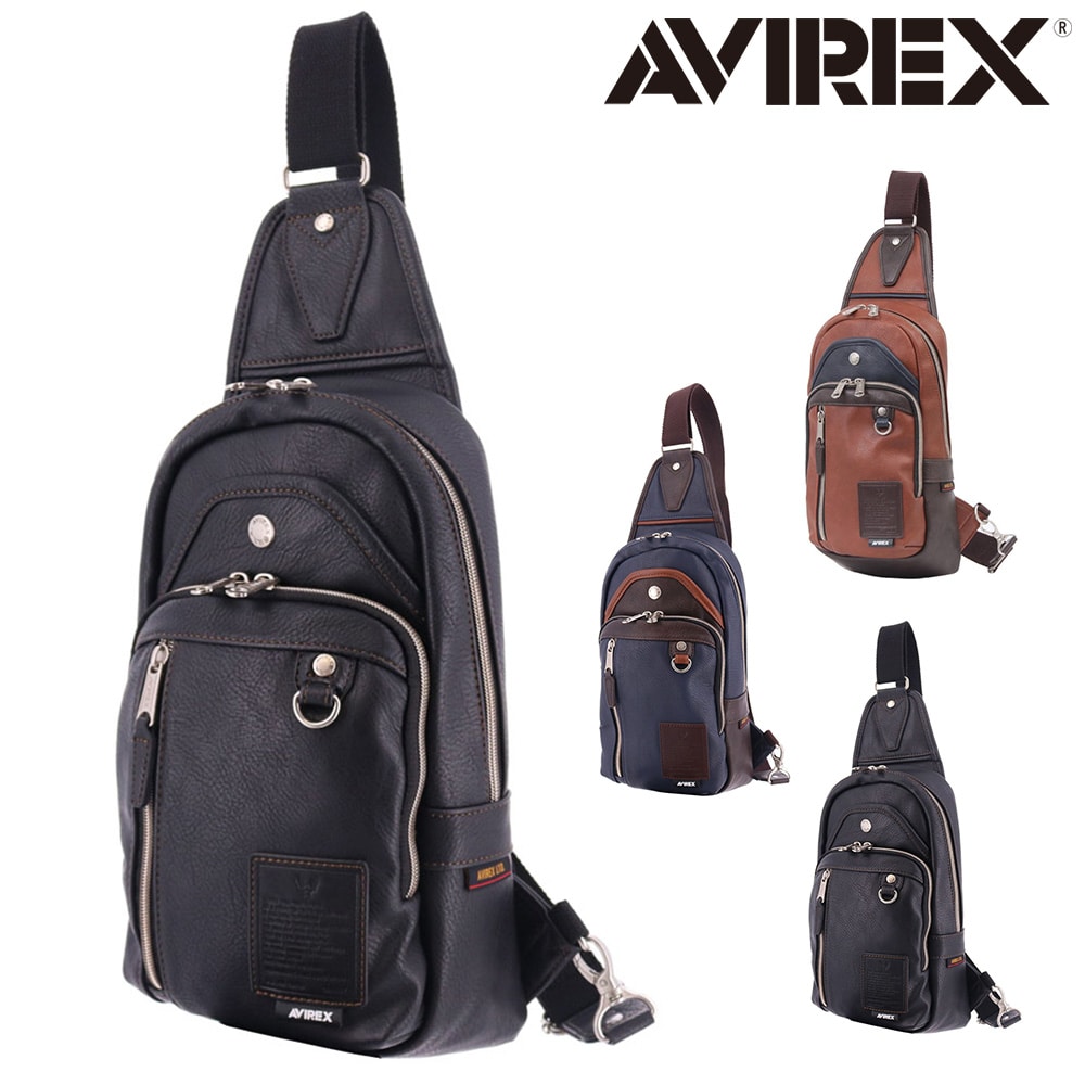 アヴィレックス AVIREX ワンショルダーバッグ STUART スチュアート ax5001 1.ブラック -10x10 メンズ レディース