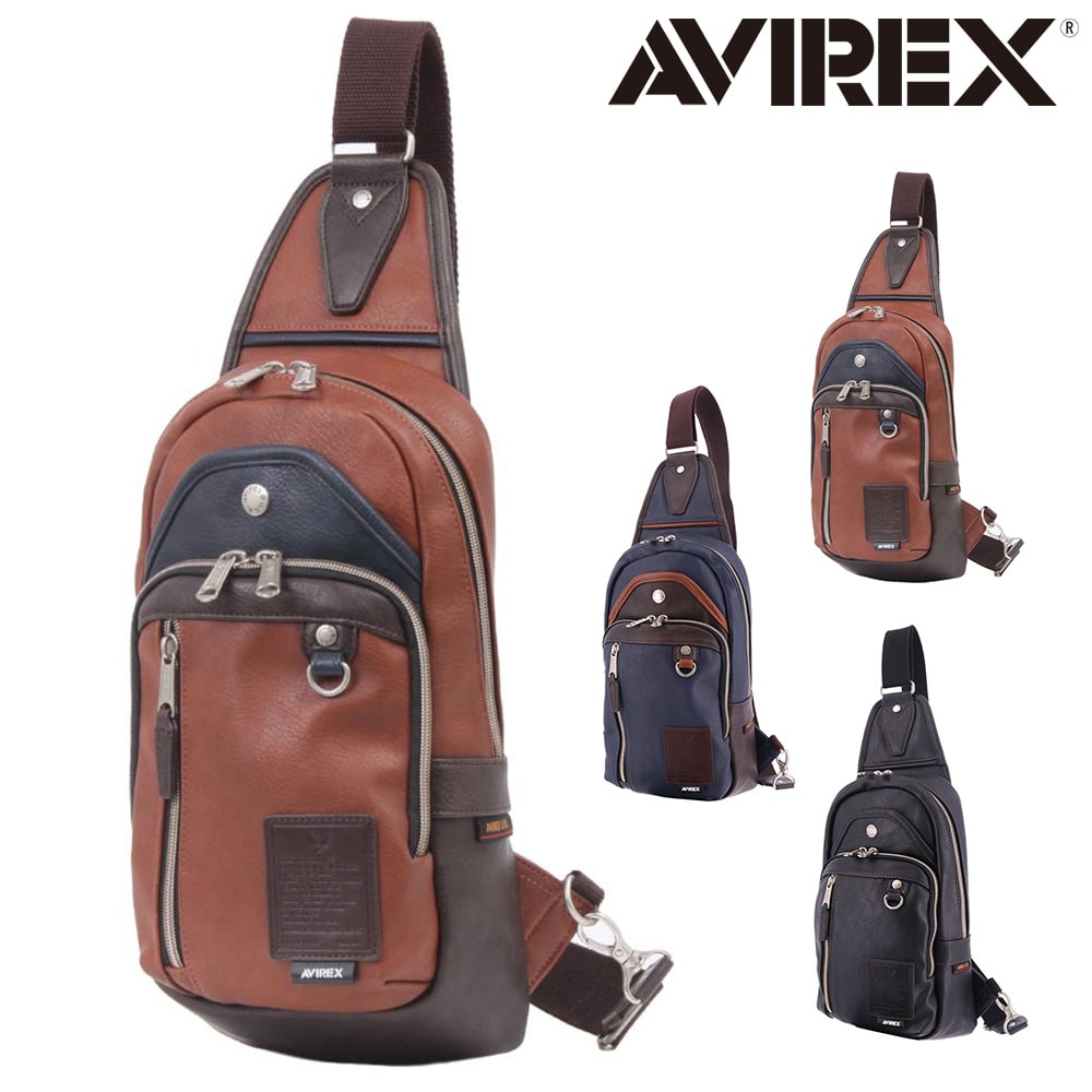 アヴィレックス AVIREX ワンショルダーバッグ STUART スチュアート ax5001 3.キャメル -45x73 メンズ レディース