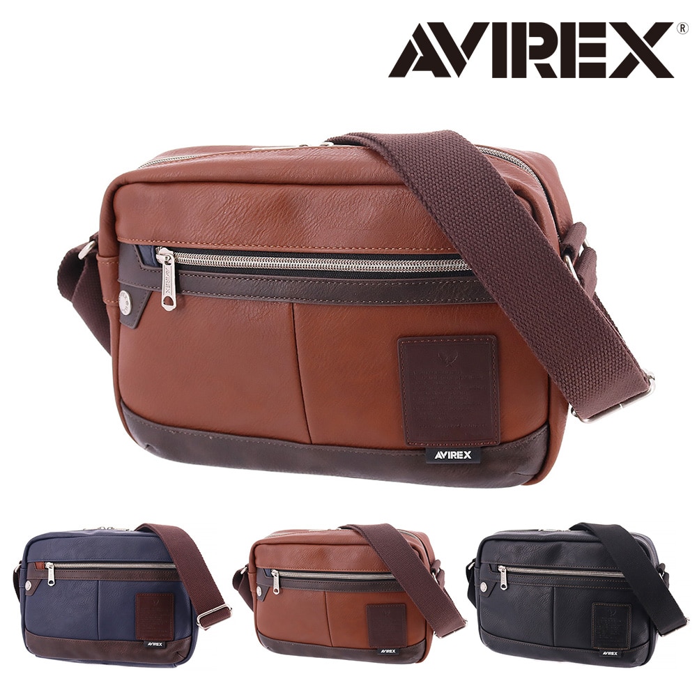 アヴィレックス AVIREX ショルダーバッグ STUART スチュアート ax5002 3.キャメル -45x73 メンズ