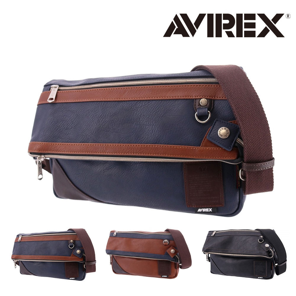 アヴィレックス AVIREX 2wayトートショルダーバッグ STUART スチュアート ax5003 2.ネイビー -60x60 メンズ