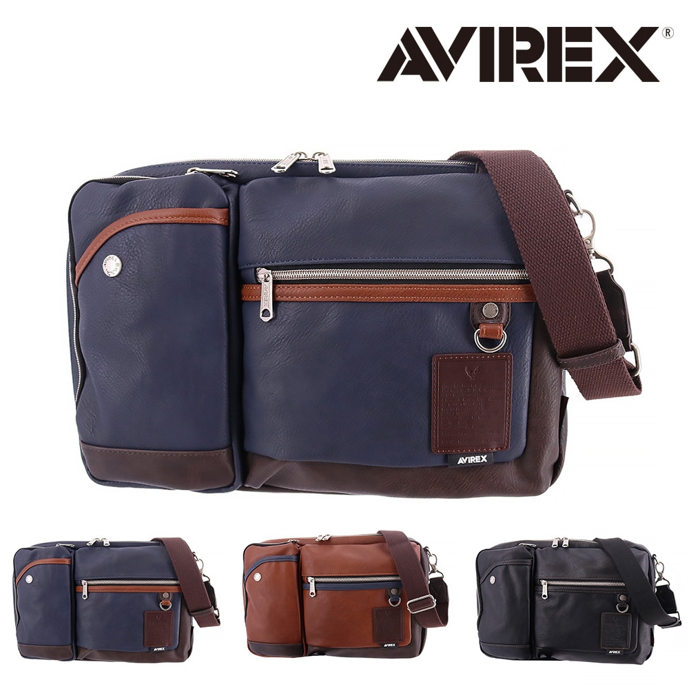 アヴィレックス AVIREX 2wayショルダーバッグ STUART スチュアート ax5004 2.ネイビー -60x60 メンズ