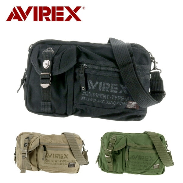 アヴィレックス AVIREX 2wayショルダーバッグ ボディバッグ EAGLE/イーグル avx3522 10x10 1.ブラック メンズ