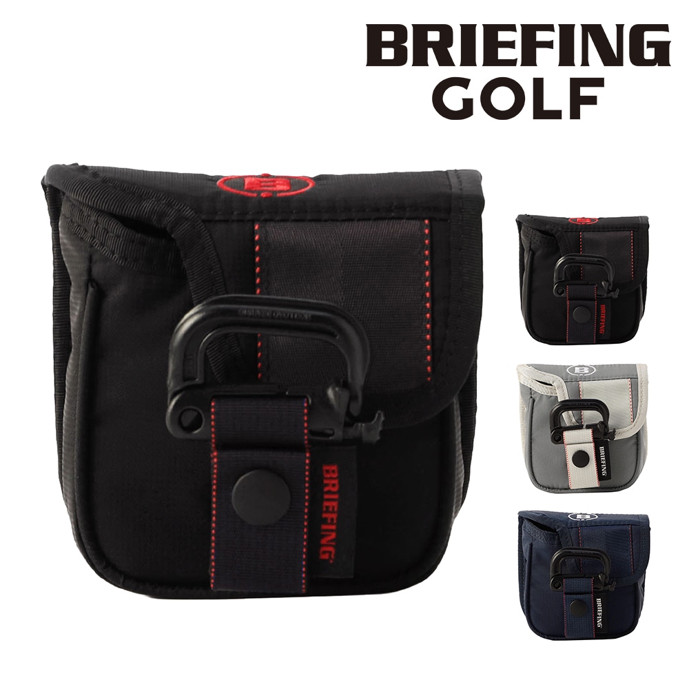 ブリーフィング ゴルフ ヘッドカバー パター用 BRIEFING マレットパターカバーCS BRG251G08 1.ブラック -010