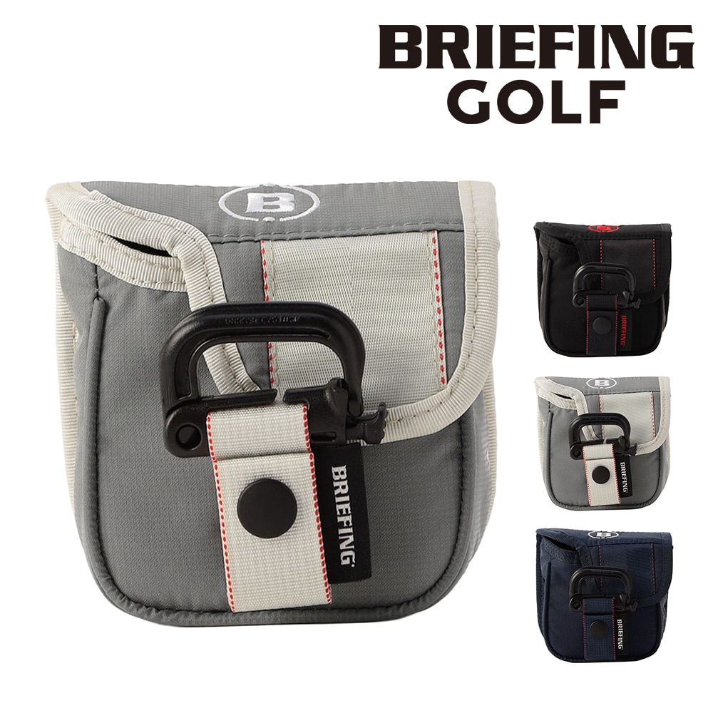 ブリーフィング ゴルフ ヘッドカバー パター用 BRIEFING マレットパターカバーCS BRG251G08 2.ライトグレー -015