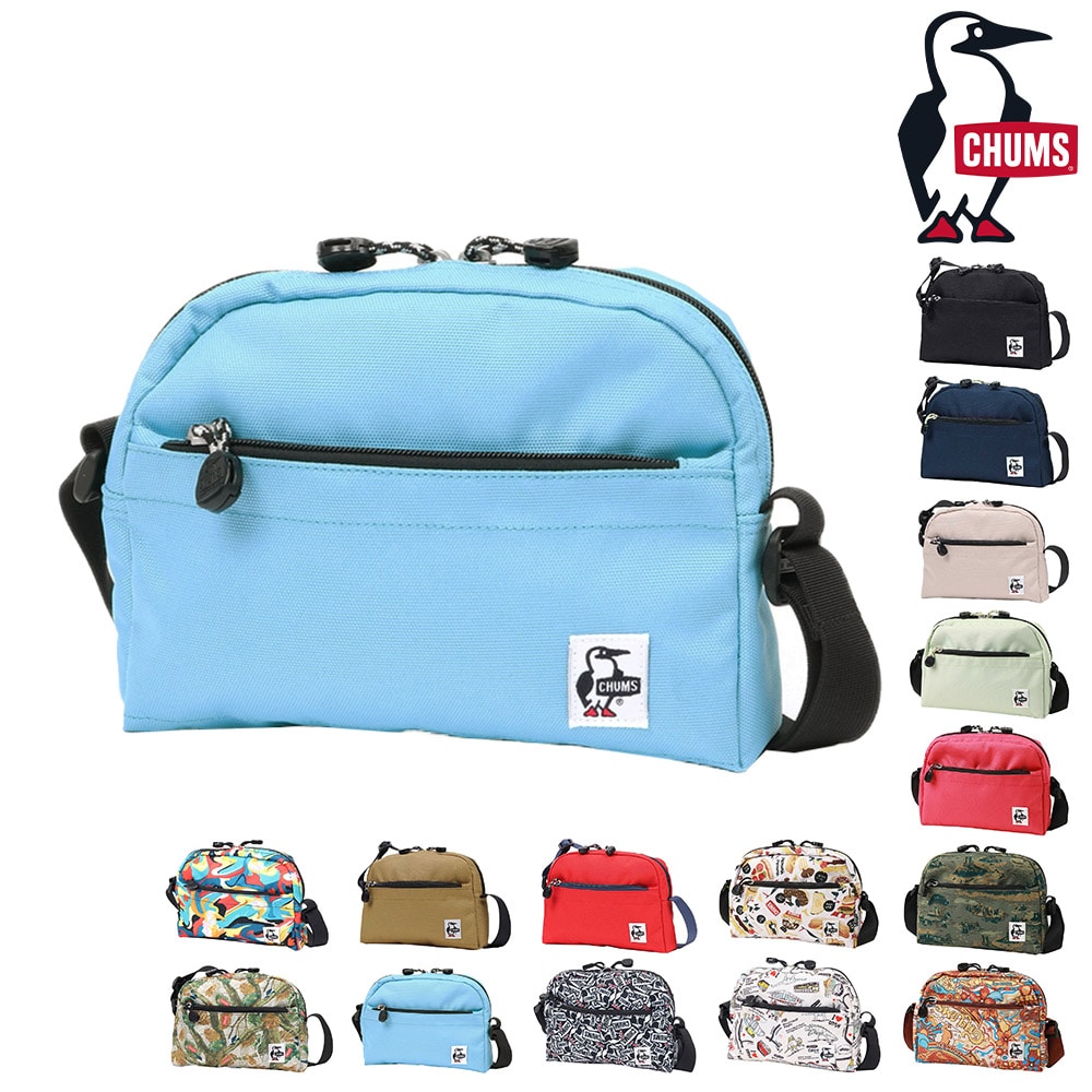 チャムス ショルダーバッグ 斜め掛け リサイクル ミニトラペゾイドショルダー 3L A5 CH60-3453 メンズ レディース 男女兼用 誕生日プレゼント 14.スカイ -99x603453a056