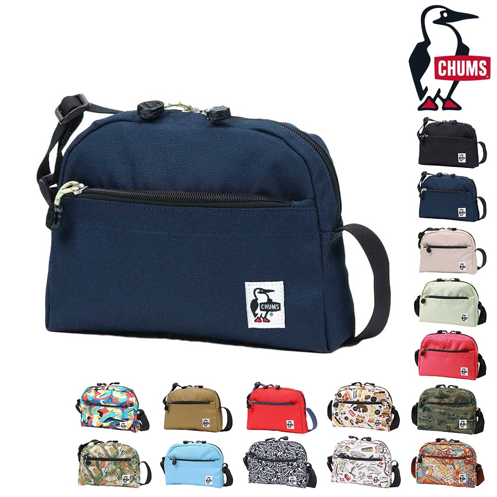 チャムス ショルダーバッグ 斜め掛け リサイクル ミニトラペゾイドショルダー 3L A5 CH60-3453 メンズ レディース 男女兼用 誕生日プレゼント 2.ネイビー -99x603453n001