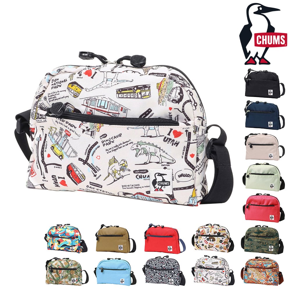 チャムス ショルダーバッグ 斜め掛け リサイクル ミニトラペゾイドショルダー 3L A5 CH60-3453 メンズ レディース 男女兼用 誕生日プレゼント 12.トラベル -99x603453z306