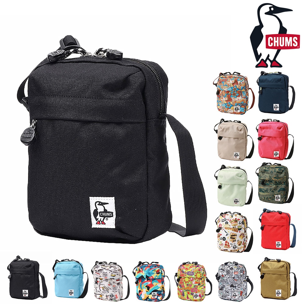 チャムス ショルダーバッグ リサイクルバーティカルミニショルダー CH60-3960 メンズ レディース 誕生日プレゼント 1.ブラック -603960k001