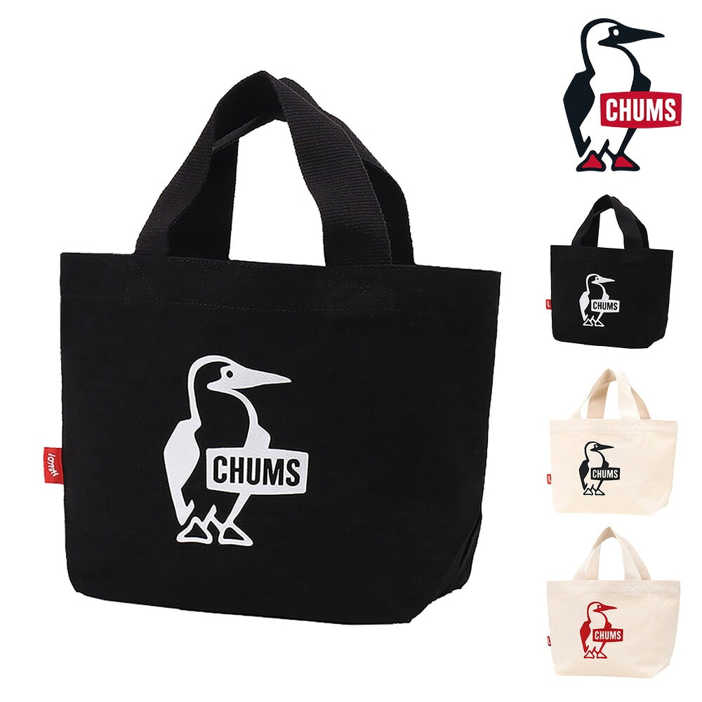 チャムス トートバッグ ランチバッグ A5 ミニ CHUMS アクセサリー ブービーミニキャンバストート CH60-3496 メンズ レディース キッズ 誕生日プレゼント ギフト ラッピング無料 正規代理店 3.ブラックxホワイト -603496k071