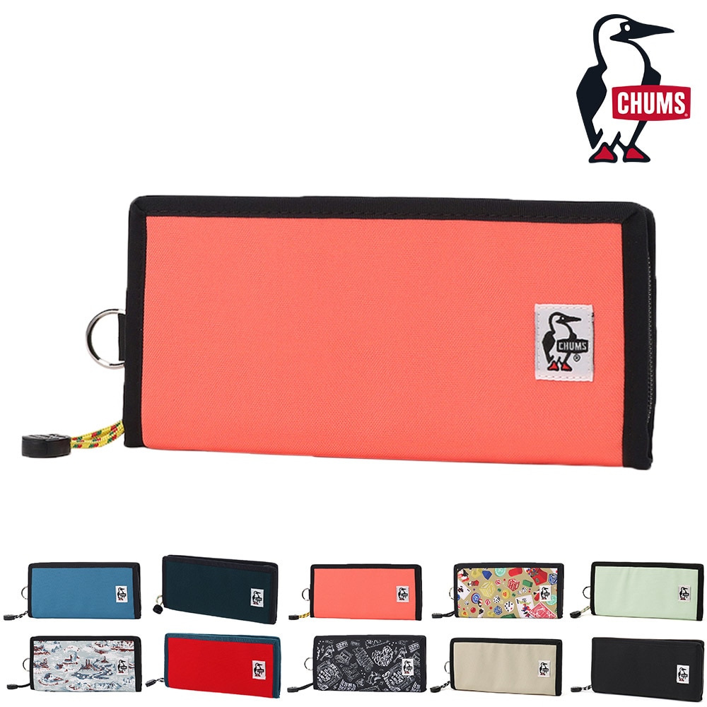 チャムス 財布 長財布 ラウンドファスナー 小銭入れあり CHUMS リサイクルビルフォルドウォレット CH60-3568 メンズ レディース キッズ 送料無料 誕生日プレゼント ギフト ラッピング無料 【正規代理店】 5.コーラルオレンジ -603568d029