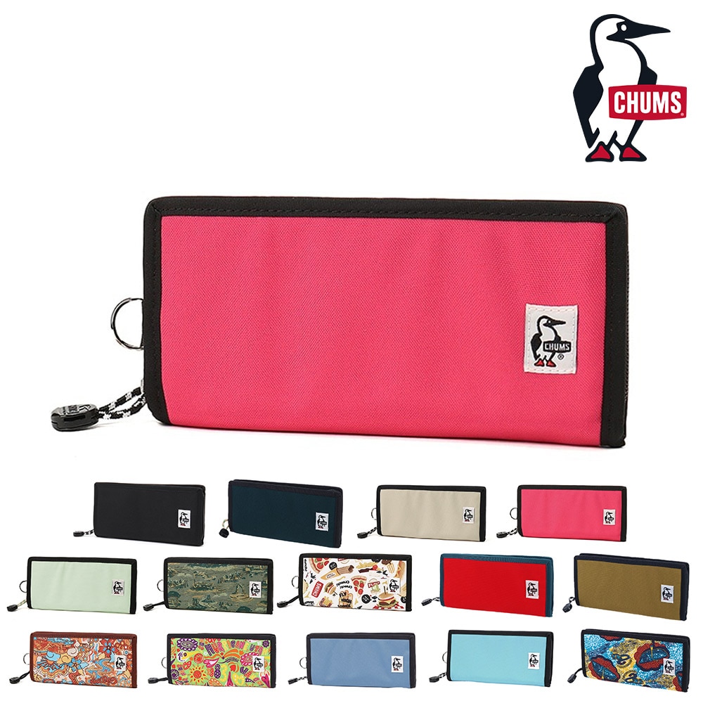 チャムス 財布 長財布 ラウンドファスナー 小銭入れあり CHUMS リサイクルビルフォルドウォレット CH60-3568 メンズ レディース キッズ 誕生日プレゼント ギフト 【正規代理店】 4.ピンク -603568r018