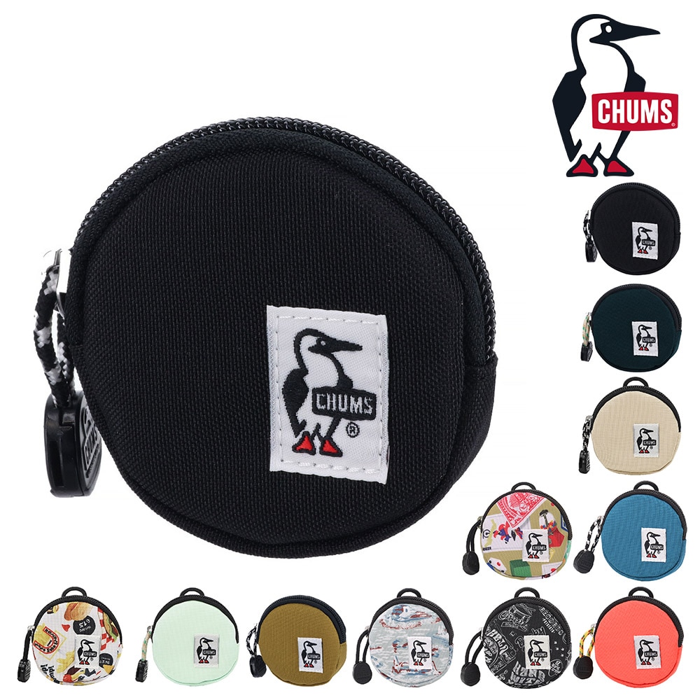 チャムス 財布 雑貨 コインケース 小銭入れ ポーチ ケース CHUMS リサイクルラウンドコインケース CH60-3573 メンズ レディース キッズ 誕生日プレゼント ギフト ラッピング無料 一粒万倍日 吉日 【正規代理店】 1.ブラック -99x603573k001