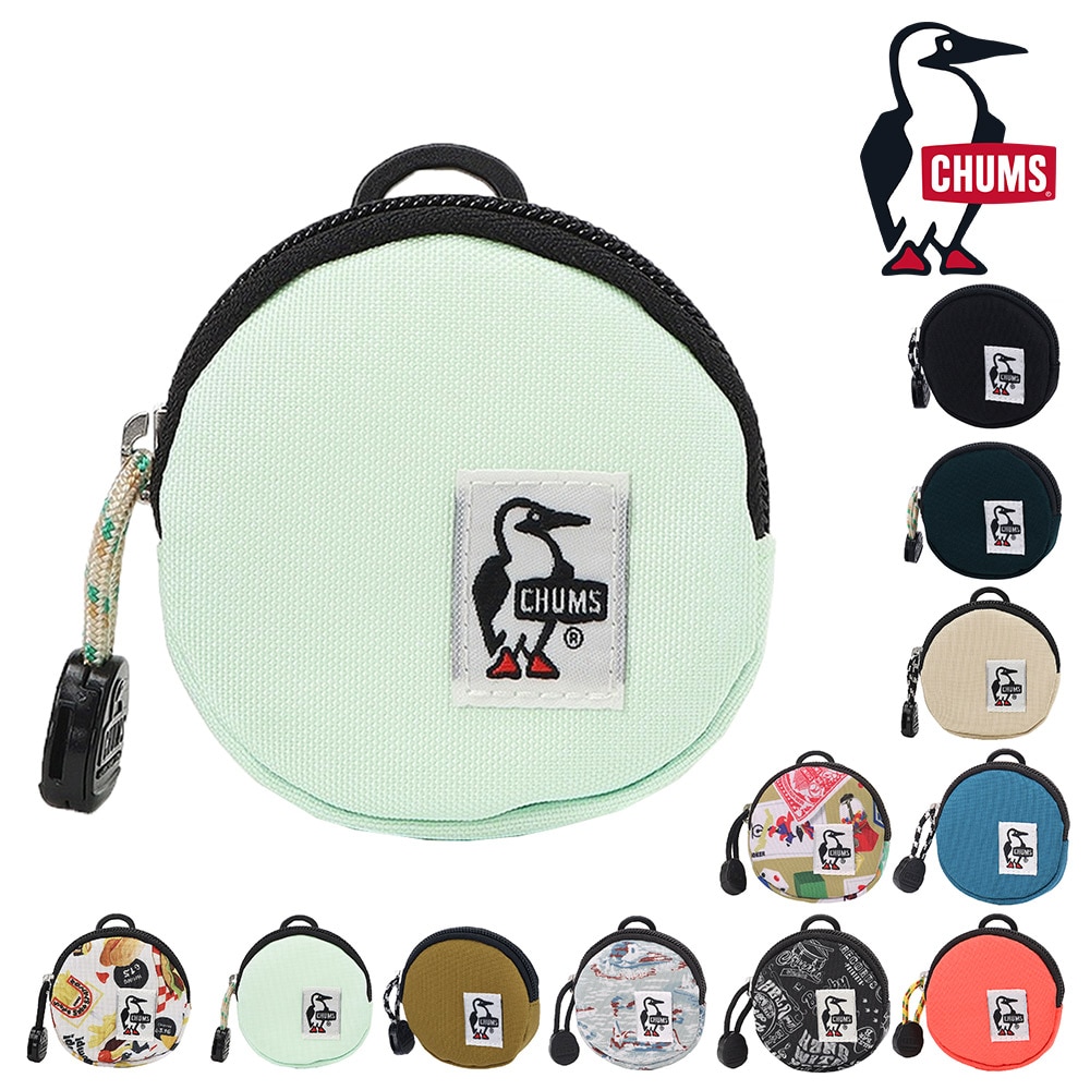 チャムス 財布 雑貨 コインケース 小銭入れ ポーチ ケース CHUMS リサイクルラウンドコインケース CH60-3573 メンズ レディース キッズ 誕生日プレゼント ギフト ラッピング無料 一粒万倍日 吉日 【正規代理店】 10.パステルグリーン -603573m091