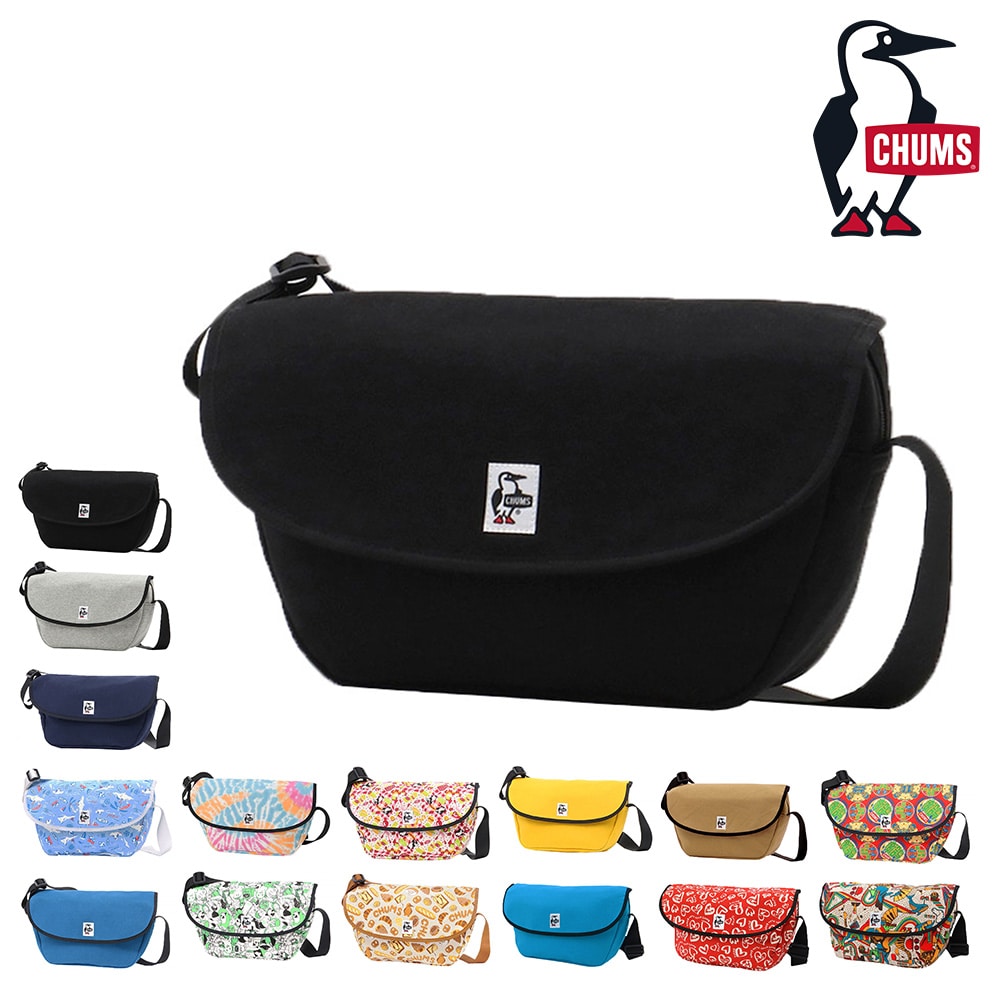 チャムス CHUMS ショルダーバッグ Round Flap Shoulder Bag Sweat ラウンドフラップショルダーバッグスウェット CH60-3601 1.ブラック -99x603601k001 メンズ レディース メンズ レディース