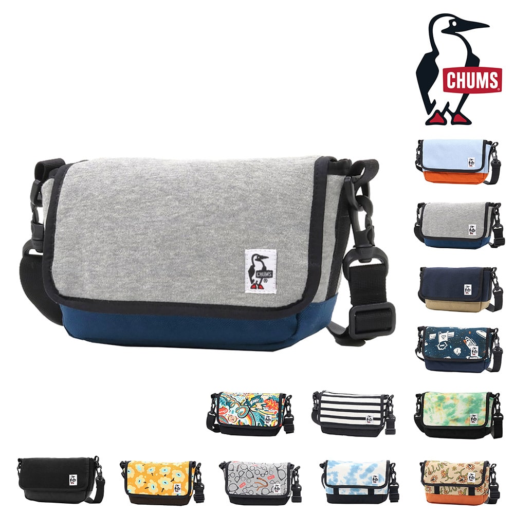 チャムス カメラバッグ ショルダーバッグ スウェットナイロン スモールカメラショルダー 2L CH60-3604 メンズ レディース キッズ プレゼント 1.ヘザーグレーxbネイビー -99x603604g019