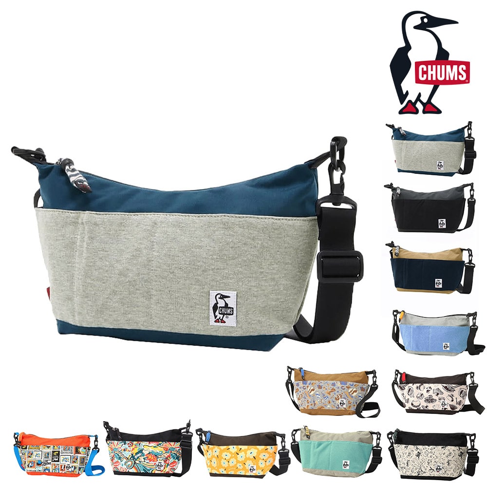 チャムス バッグ ショルダーバッグ CHUMS スウェットナイロン コレクトショルダー 5L A5サイズ CH60-3608 メンズ レディース キッズ 送料無料 誕生日プレゼント ギフト ラッピング無料 【正規代理店】 1.ヘザーグレーxbネイビー -99x603608g019