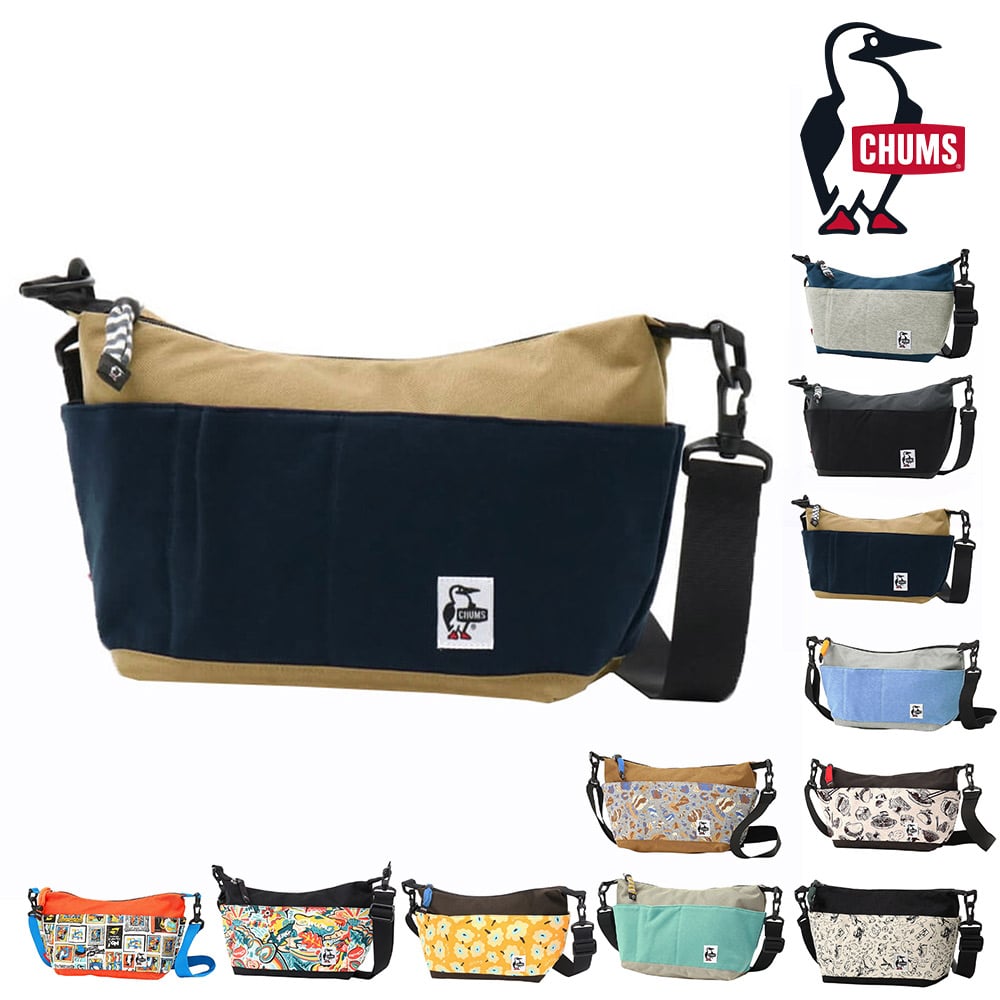 チャムス バッグ ショルダーバッグ CHUMS スウェットナイロン コレクトショルダー 5L A5サイズ CH60-3608 メンズ レディース キッズ 送料無料 誕生日プレゼント ギフト ラッピング無料 【正規代理店】 3.ネイビーxベージュ -99x603608n016