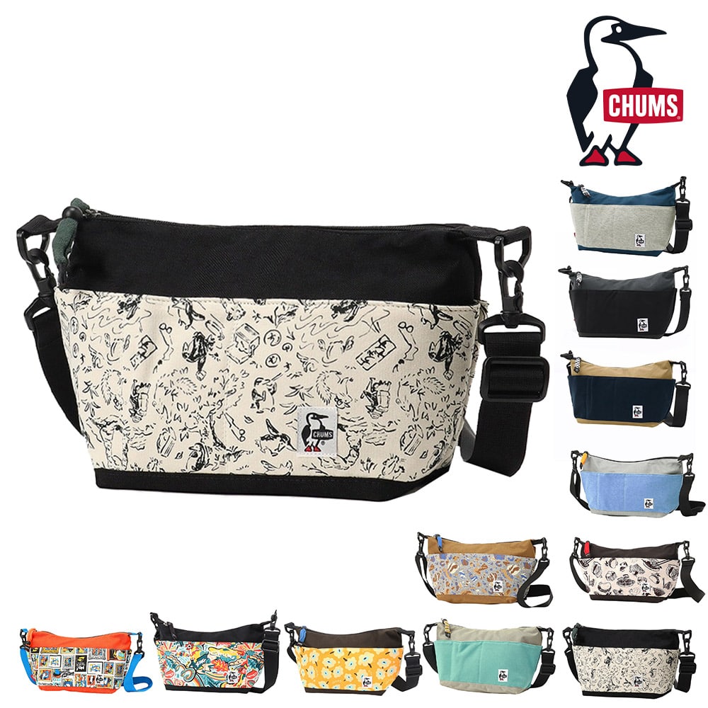 チャムス バッグ ショルダーバッグ CHUMS スウェットナイロン コレクトショルダー 5L A5サイズ CH60-3608 メンズ レディース キッズ 送料無料 誕生日プレゼント ギフト ラッピング無料 【正規代理店】 11.鳥獣戯画 -99x603608z324