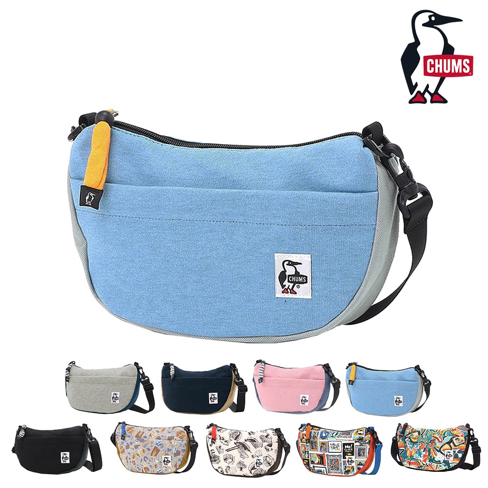 チャムス バッグ ショルダーバッグ ショルダー ポーチ CHUMS スウェットナイロン ミニバナナショルダー 2.5L A5 CH60-3609 メンズ レディース キッズ 送料無料 誕生日プレゼント ギフト ラッピング無料 【正規代理店】 5.ヘザーブルーxグレー -603609a110