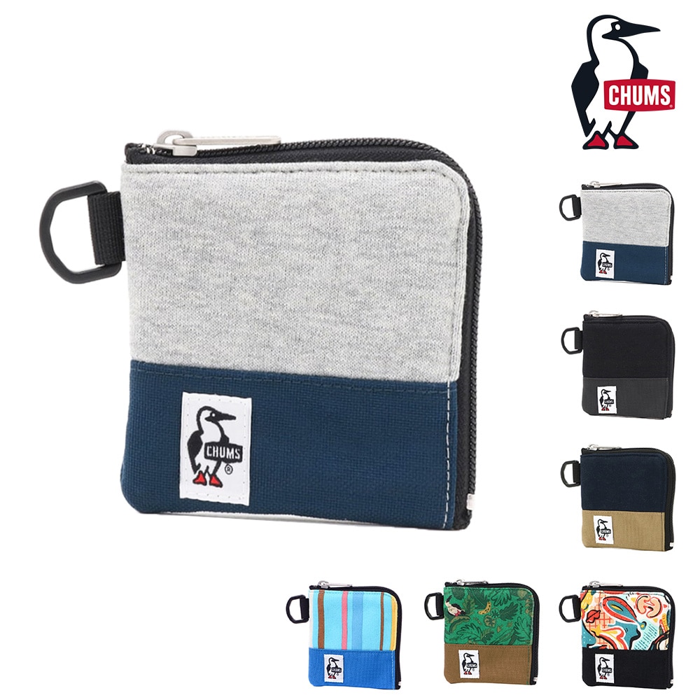 チャムス CHUMS コインケース Square Coin Case Sweat Nylon スクエアコインケーススウェットナイロン ch60-3613 1.ヘザーグレーxbネイビー -99x603613g019 メンズ レディース メンズ レディース