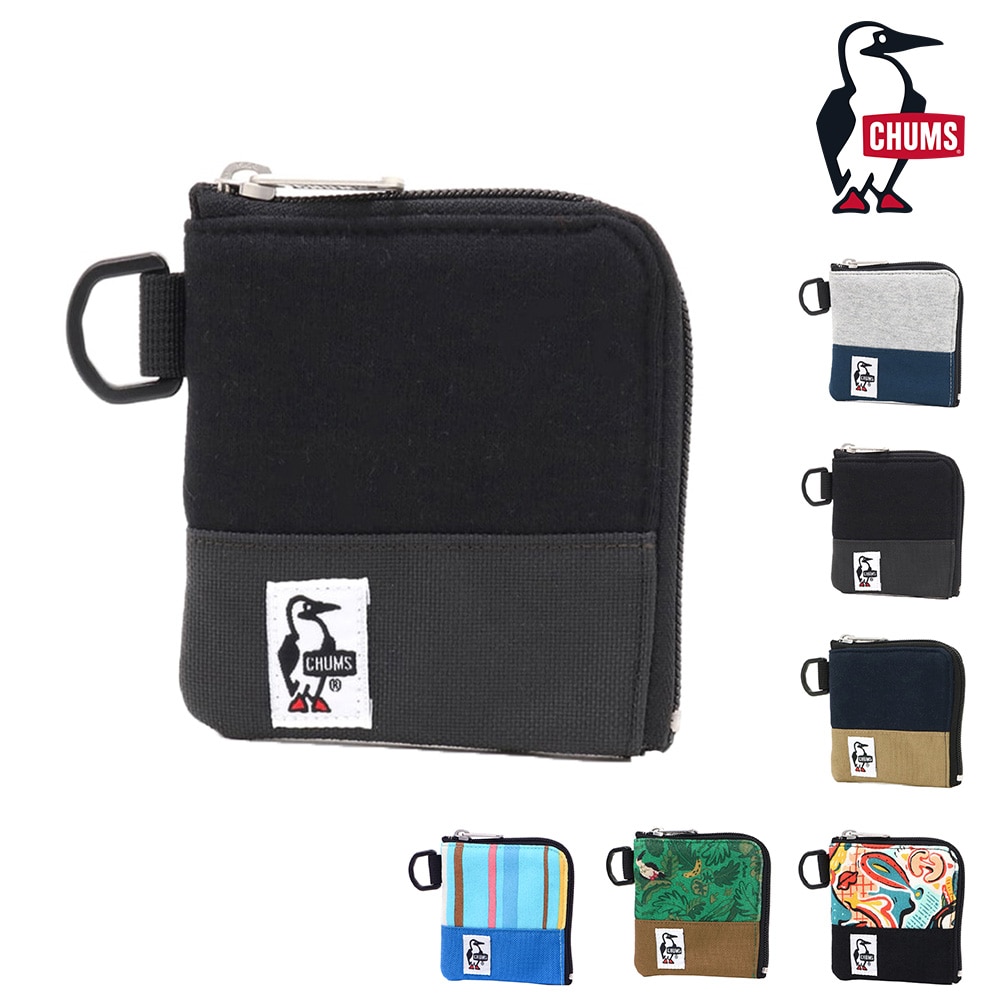 チャムス CHUMS コインケース Square Coin Case Sweat Nylon スクエアコインケーススウェットナイロン ch60-3613 2.ブラックxチャコール -99x603613k018 メンズ レディース メンズ レディース