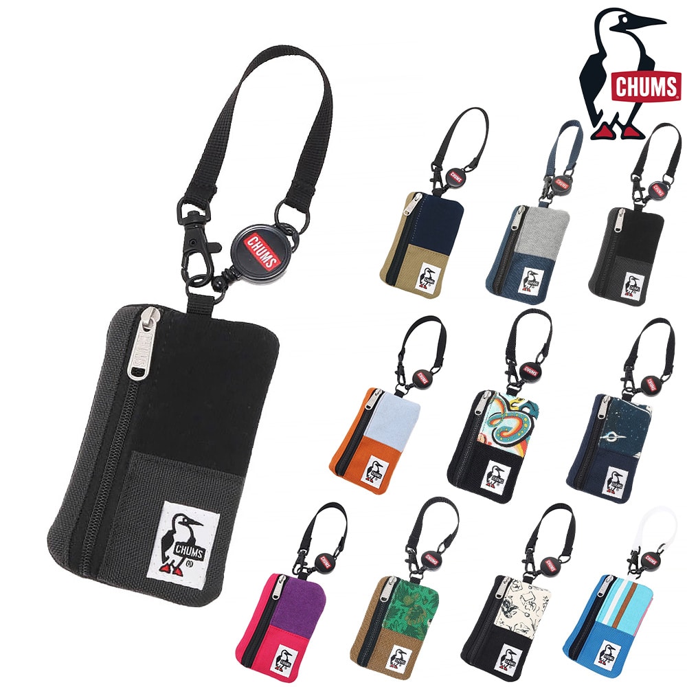 チャムス CHUMS 定期入れ Commuter Pass Case Sweat Nylon コミューターパスケーススウェットナイロン ch60-3619 2.ブラックxチャコール -99x603619k018