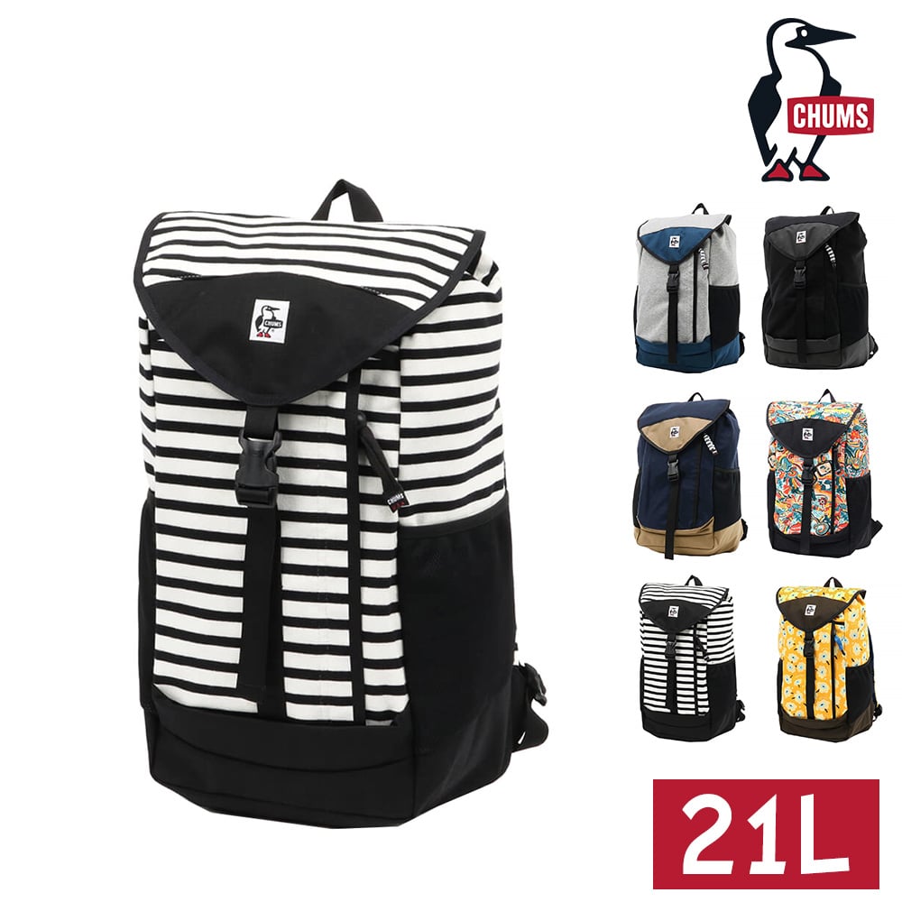 チャムス CHUMS リュック Book Pack sweat Nylon ブックパックスウェットナイロン ch60-3623 5.ブラックボーダーxブラック -99x603623k050 メンズ レディース メンズ レディース