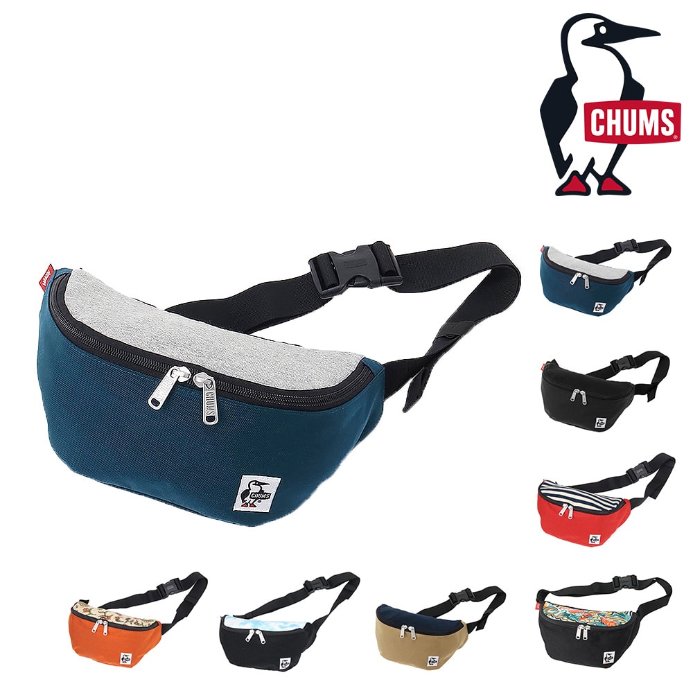 チャムス CHUMS ウエストバッグ Mini Waist Bag Sweat Nylon ミニウエストバッグスウェットナイロン ch60-3624 1.ヘザーグレーxbネイビー -99x603624g019 メンズ レディース メンズ レディース