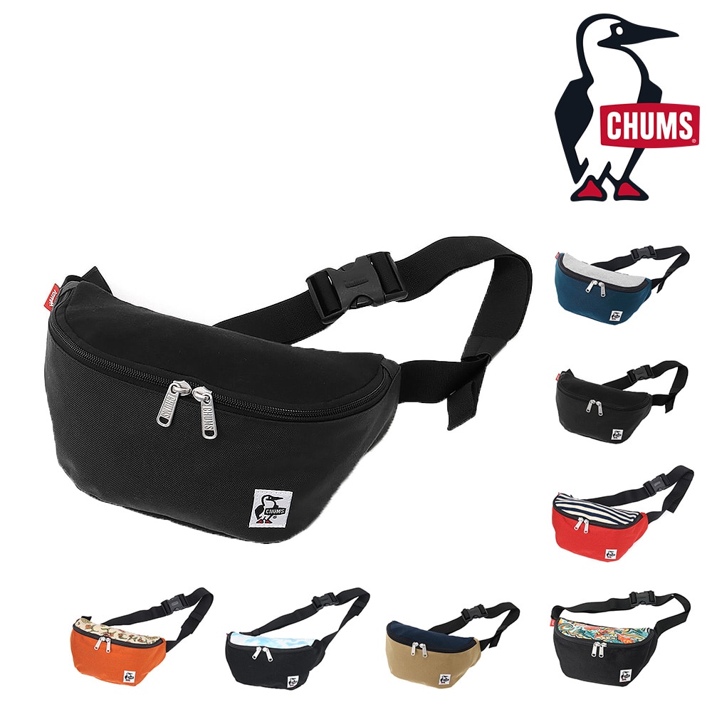 チャムス CHUMS ウエストバッグ Mini Waist Bag Sweat Nylon ミニウエストバッグスウェットナイロン ch60-3624 2.ブラックxチャコール -99x603624k018 メンズ レディース メンズ レディース