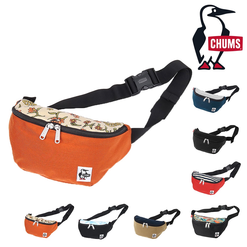 チャムス CHUMS ウエストバッグ Mini Waist Bag Sweat Nylon ミニウエストバッグスウェットナイロン ch60-3624 7.ダンシングブービーフラワー -99x603624z272 メンズ レディース メンズ レディース