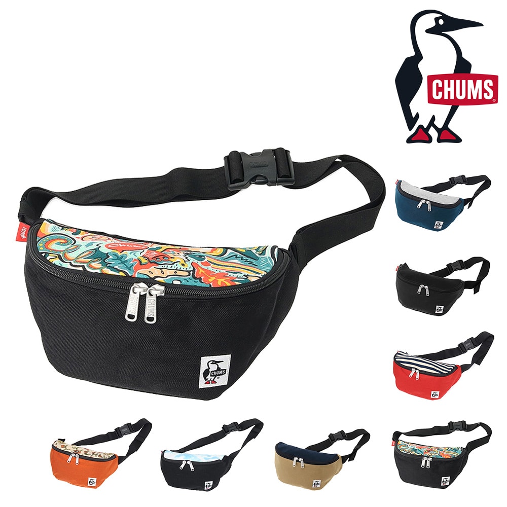 チャムス CHUMS ウエストバッグ Mini Waist Bag Sweat Nylon ミニウエストバッグスウェットナイロン ch60-3624 4.ハッピーレインボー -99x603624z308 メンズ レディース メンズ レディース