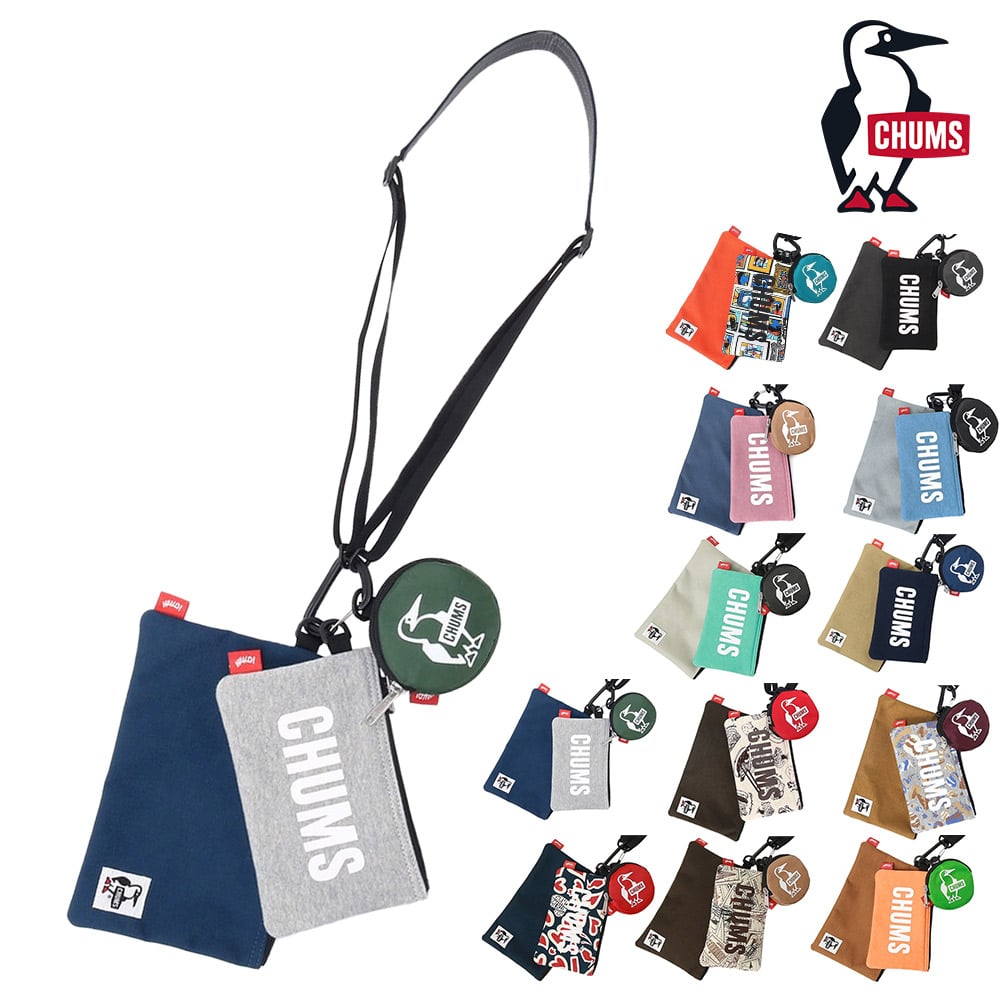 チャムス バッグ ショルダーポーチ 斜めがけ ミニショルダー コインケース セット CHUMS 3Pショルダーポーチスウェットナイロン CH60-3625 メンズ レディース キッズ 送料無料 誕生日プレゼント ギフト ラッピング無料 【正規代理店】 1.ヘザーグレーxbネイビー -603625g019