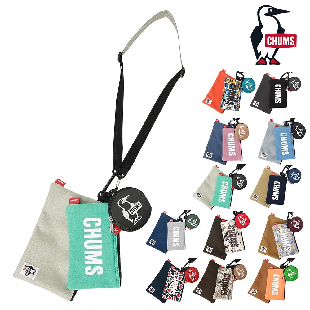 チャムス バッグ ショルダーポーチ 斜めがけ ミニショルダー コインケース セット CHUMS 3Pショルダーポーチスウェットナイロン CH60-3625 メンズ レディース キッズ 送料無料 誕生日プレゼント ギフト ラッピング無料 【正規代理店】 9.ミントxライトグレー -603625m121