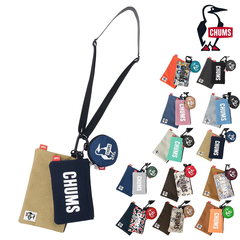 チャムス バッグ ショルダーポーチ 斜めがけ ミニショルダー コインケース セット CHUMS 3Pショルダーポーチスウェットナイロン CH60-3625 メンズ レディース キッズ 送料無料 誕生日プレゼント ギフト ラッピング無料 【正規代理店】 3.ネイビーxベージュ -603625n016