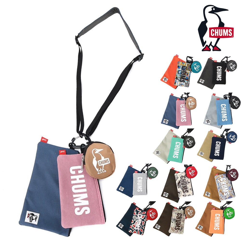 チャムス バッグ ショルダーポーチ 斜めがけ ミニショルダー コインケース セット CHUMS 3Pショルダーポーチスウェットナイロン CH60-3625 メンズ レディース キッズ 送料無料 プレゼント ギフト ラッピング無料 【正規代理店】 4.ダスティピンクxインディゴ -603625r137