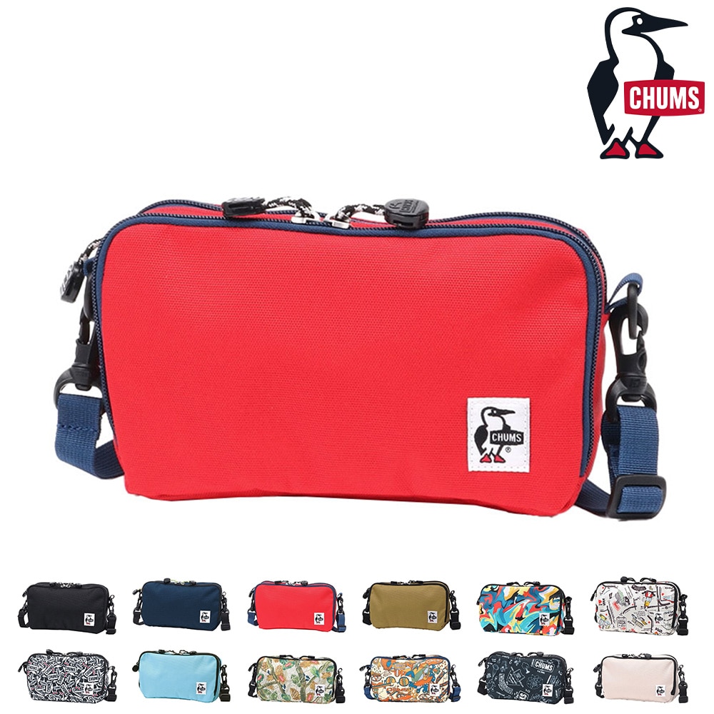 チャムス CHUMS ショルダーバッグ Recycle Front Bellows Shoulder リサイクルフロントベロウズショルダー ch60-3648 3.レッド -99x603648r001 メンズ レディース メンズ レディース