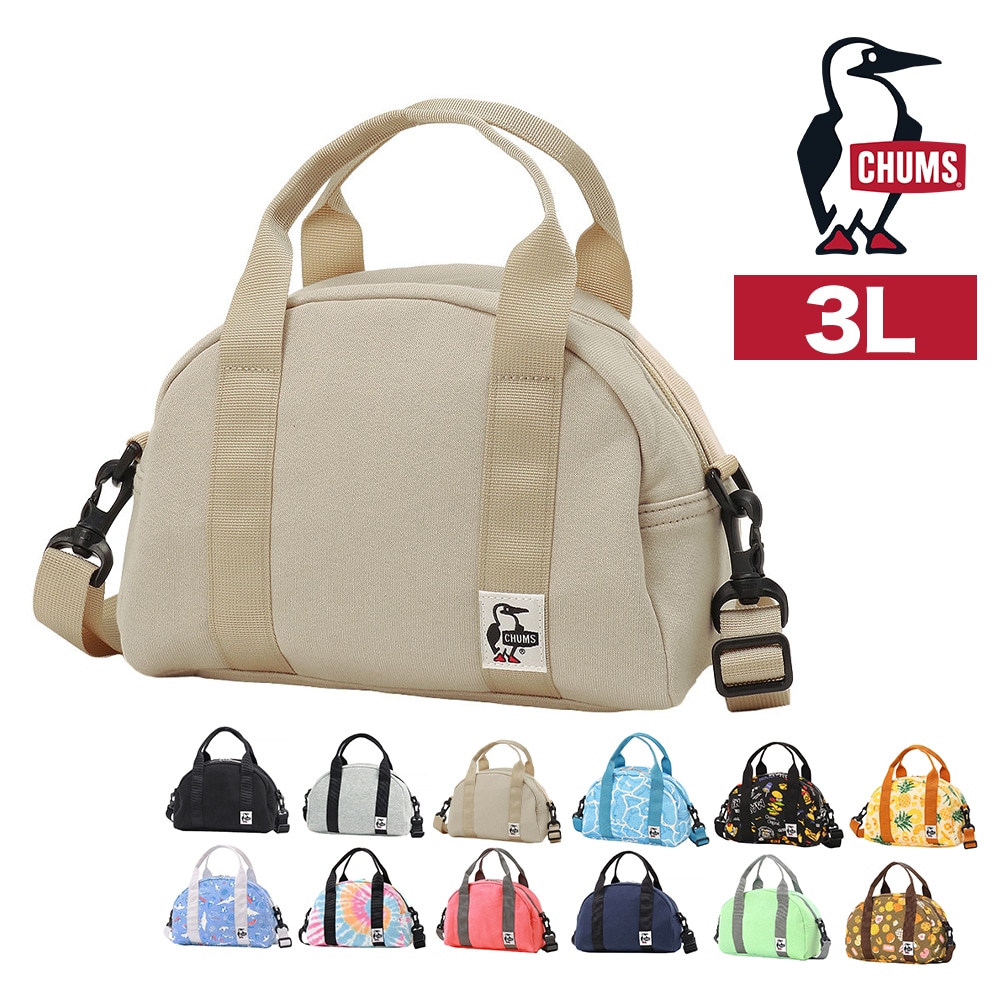 チャムス ショルダーバッグ ハンドバッグ 2WAY CHUMS ミニボウリングバッグスウェット 3L CH60-3652 3.グレージュ -603652g057