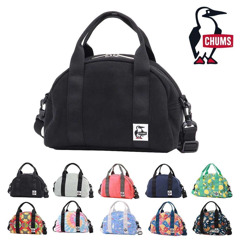 チャムス ショルダーバッグ 手提げバッグ 2WAY ミニボウリングバッグ スウェット 3L CH60-3652 メンズ レディース キッズ ギフト プレゼント 1.ブラック -99x603652k001