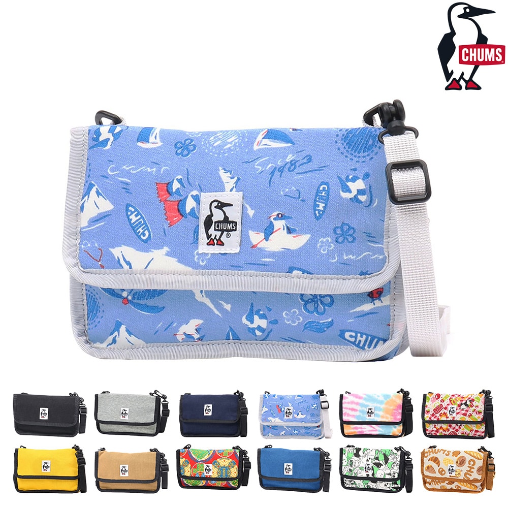 チャムス CHUMS ショルダーポーチ Mini Pouch Sweat ミニポーチスウェット CH60-3653 4.サマーバケーション -99x603653z309 メンズ レディース メンズ レディース