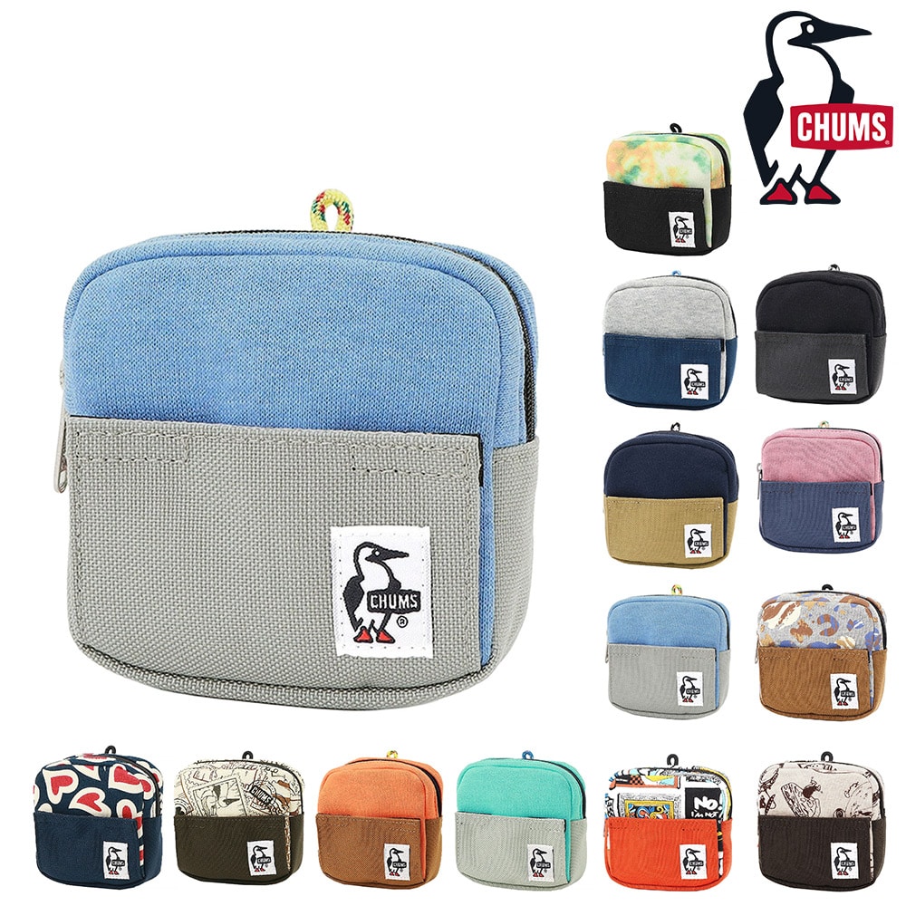 チャムス 小物 ポーチ 小物入れ スマホスタンド コインケース CHUMS スマートフォンスタンドポーチスウェットナイロン CH60-3734 メンズ レディース キッズ ネコポス可能 黒 誕生日プレゼント ギフト ラッピング無料 【正規代理店】 5.ヘザーブルーxグレー -603734a110