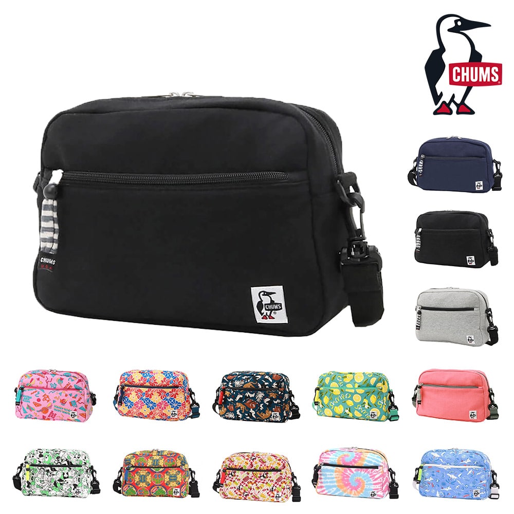 チャムス ショルダーバッグ マザーズバッグ 2WAY スモールトラペゾイドショルダー スウェット 4.5L CH60-3741 メンズ レディース プレゼント 1.ブラック -99x603741k001