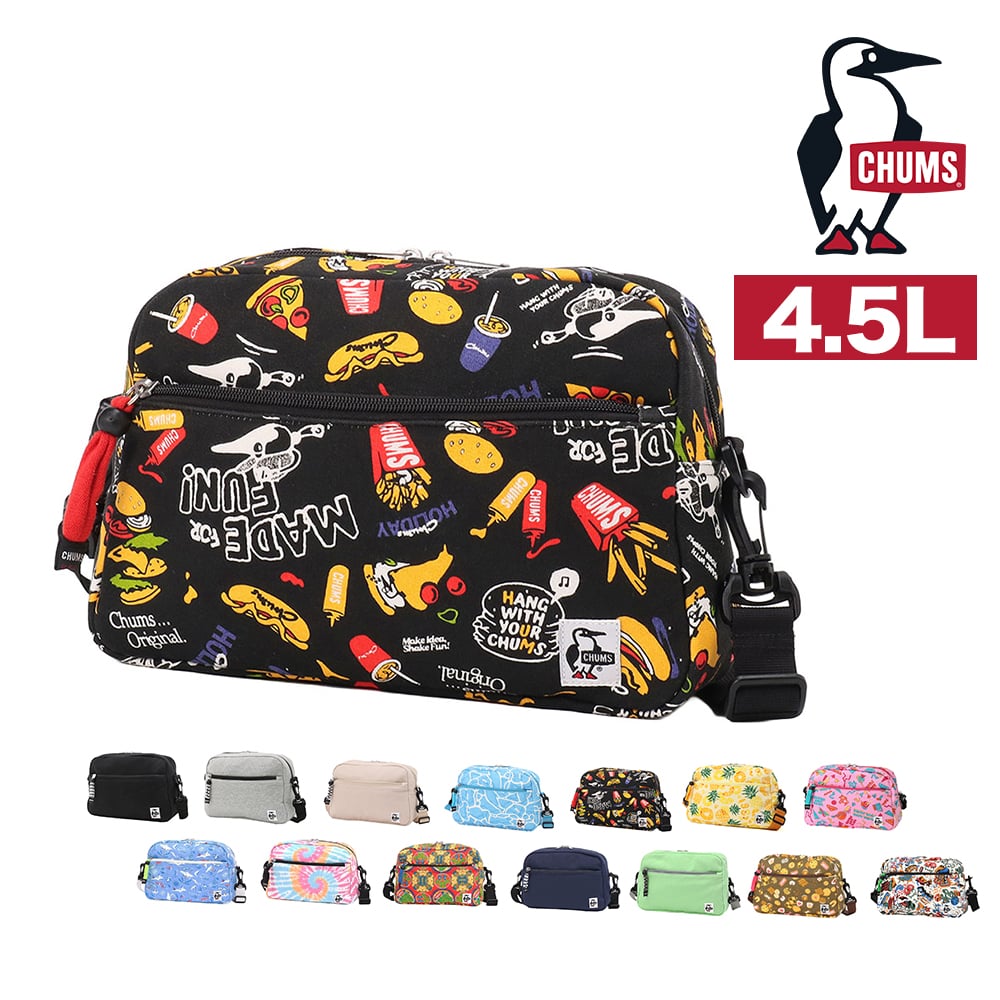 チャムス ショルダーバッグ 2WAY 4.5L CHUMS スモールトラペゾイドショルダースウェット CH60-3741 5.フード -603741z407