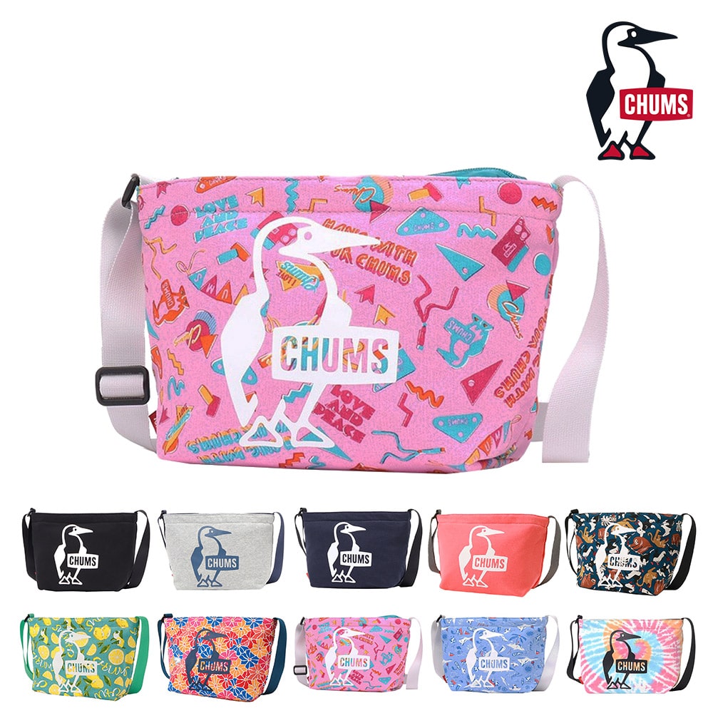 チャムス ショルダーバッグ ミニショルダー ブービープリントショルダースウェット 5L A5 CH60-3743 メンズ レディース キッズ プレゼント 8.ディスコ -99x603743z326