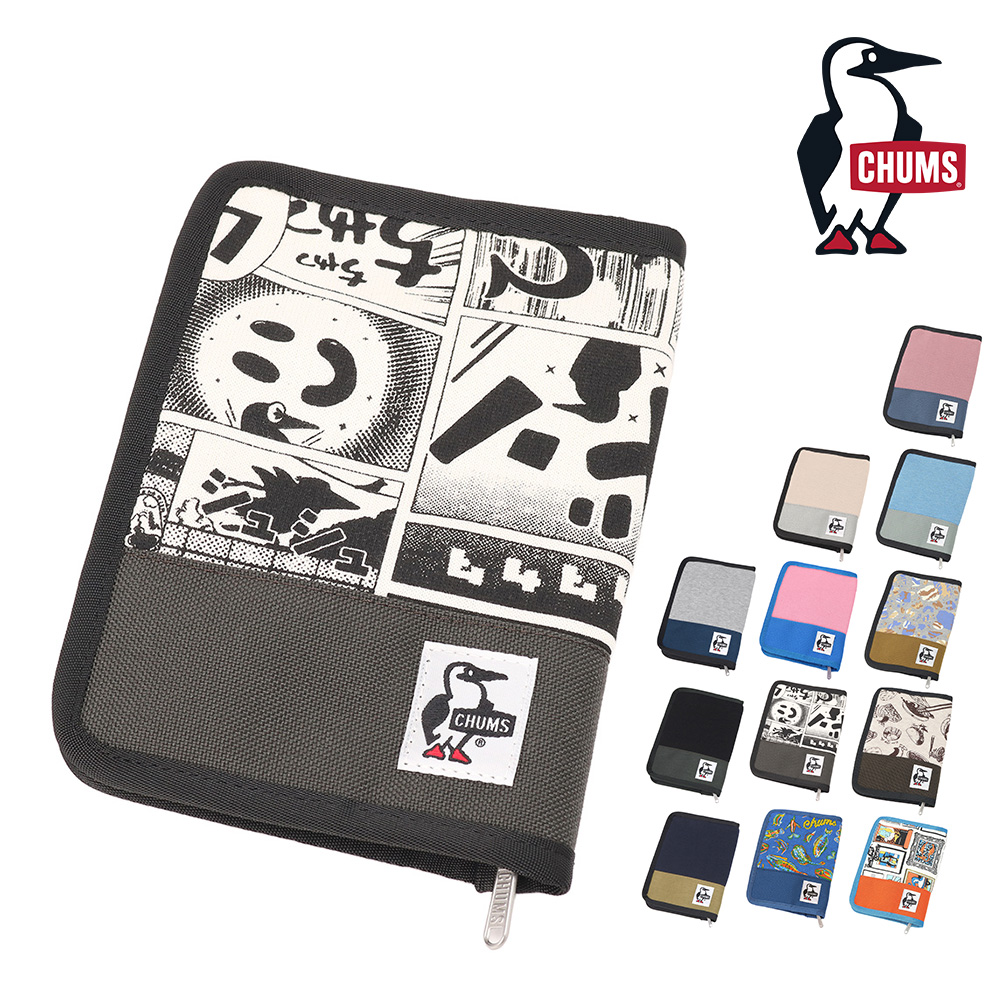 チャムス ブックカバー マルチケース CHUMS ノベルズポーチスウェットナイロン CH60-3814 6.オノマトペ -603814z404