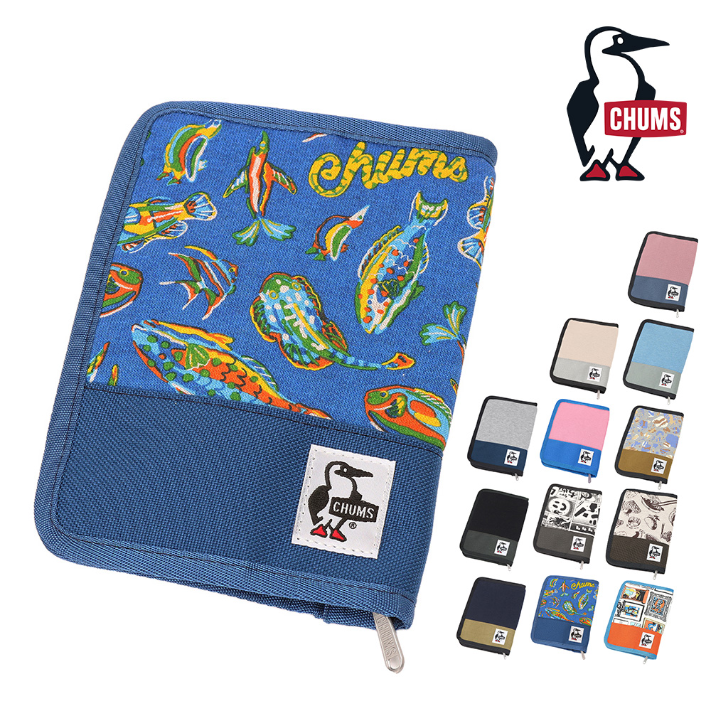 チャムス ブックカバー マルチケース CHUMS ノベルズポーチスウェットナイロン CH60-3814 7.フィッシュ -603814z405