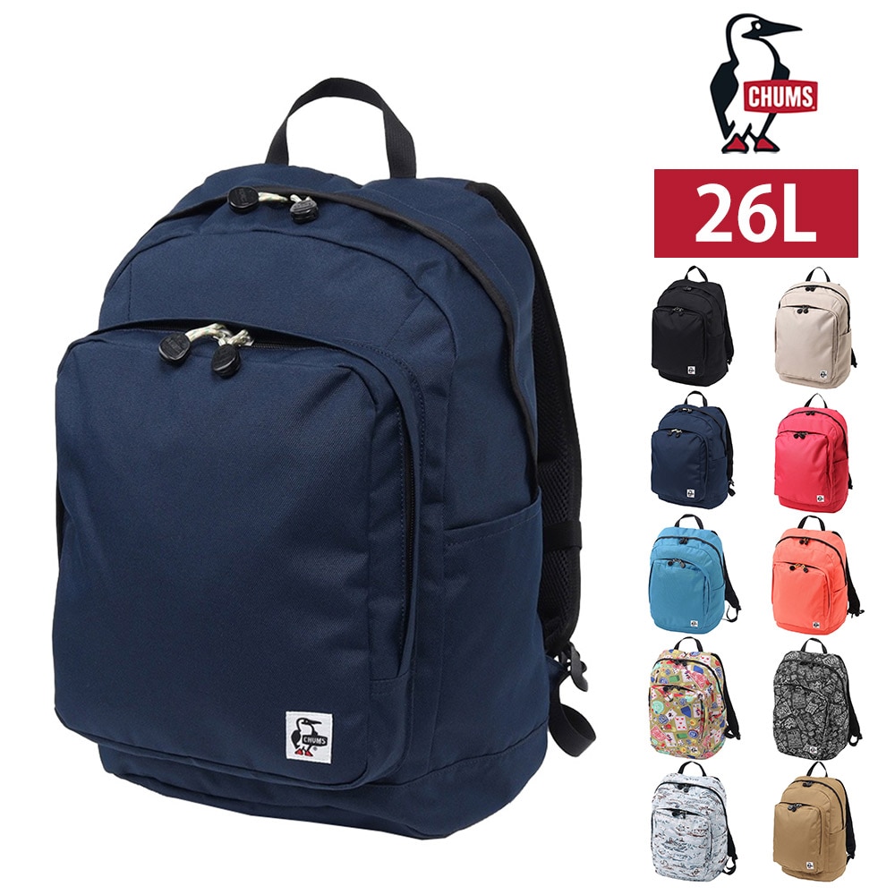 チャムス バッグ リュック デイパック バックパック CHUMS リサイクルアウトバックデイパック 26L A4サイズ CH60-3846 メンズ レディース キッズ 送料無料 誕生日プレゼント ギフト ラッピング無料 【正規代理店】 2.ネイビー -603846n001