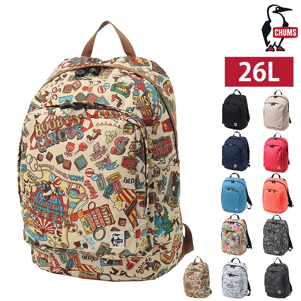 チャムス バッグ リュック デイパック バックパック CHUMS リサイクルアウトバックデイパック 26L A4サイズ CH60-3846 メンズ レディース キッズ ポイント10倍 送料無料 誕生日プレゼント ギフト ラッピング無料 正規代理店 6.サーカス -603846z402